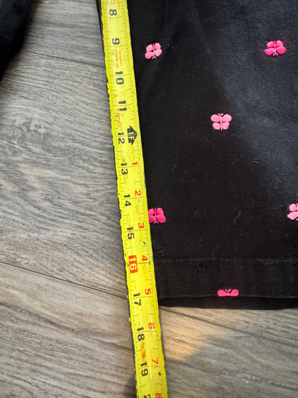 White Stag Black Capri Pants Pink Red Embroidered Butterfly Plus 18 60s Mod - Picture 10 of 11